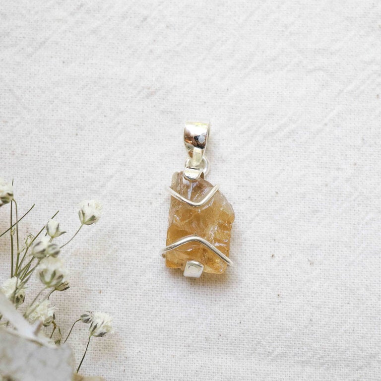 Pendentif Citrine - Vague