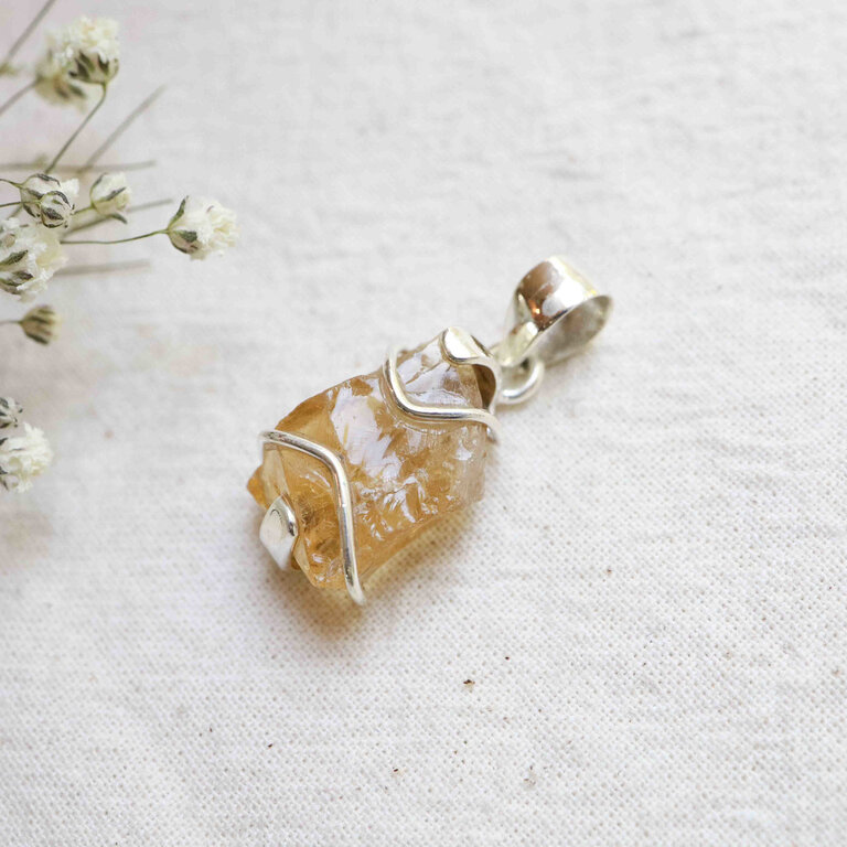 Pendentif Citrine - Vague
