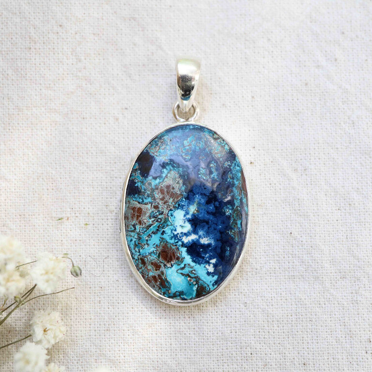 Pendentif Shattuckite - Ovale