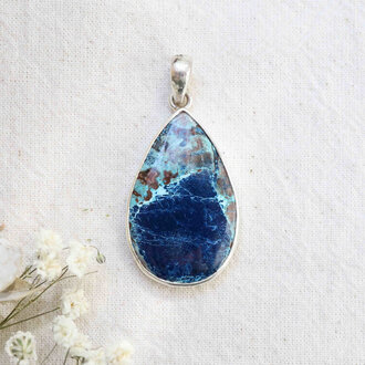 Shattuckite Pendant - Goutte Shattuckite Pendant - Goutte