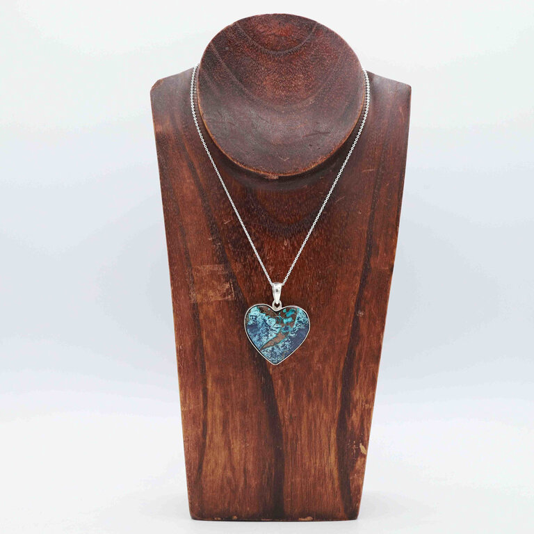 Pendentif Shattuckite - Coeur