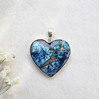 Shattuckite Pendant - Coeur