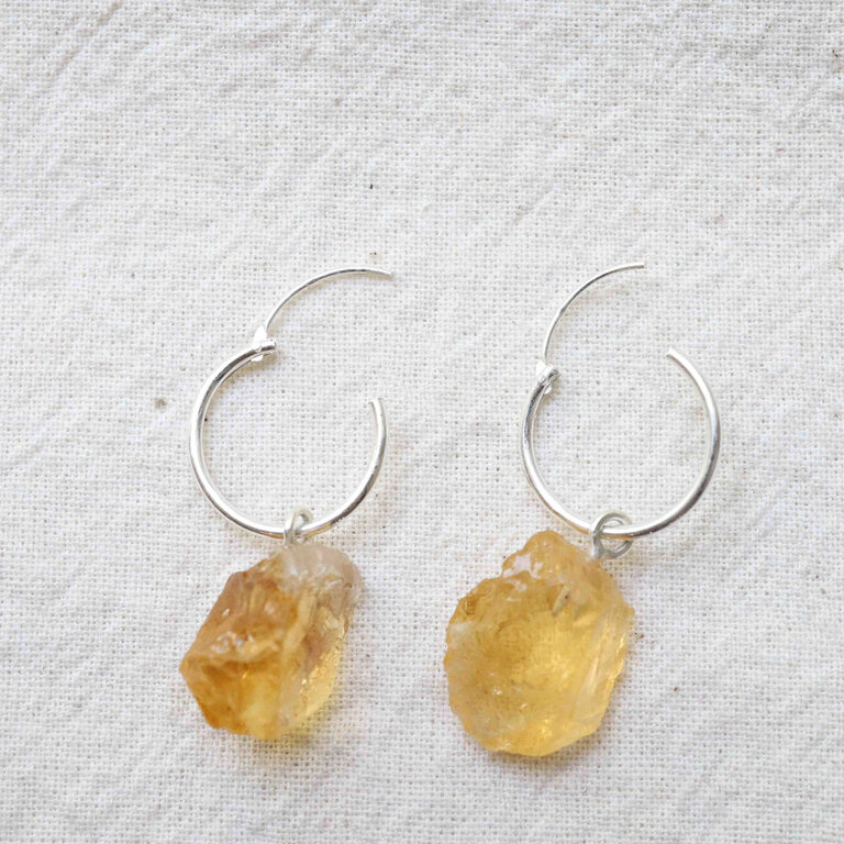 Boucles d'oreilles Citrine - Anneaux