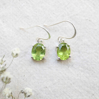 Peridot Earrings - Ovale