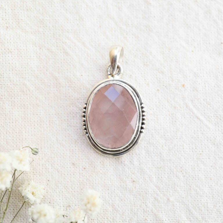 Pendentif Quartz rose - Amour