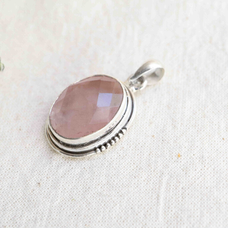 Rose Quartz Pendant - Amour
