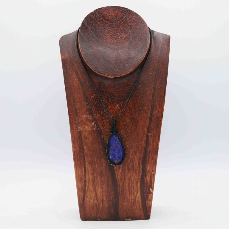 Pendentif Azurite - Macramé