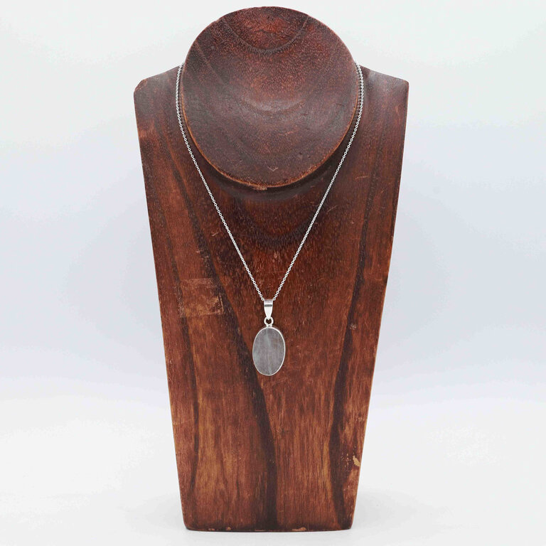 Pendentif Topaze bleue - Ovale