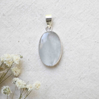 Blue Topaz Pendant - Ovale