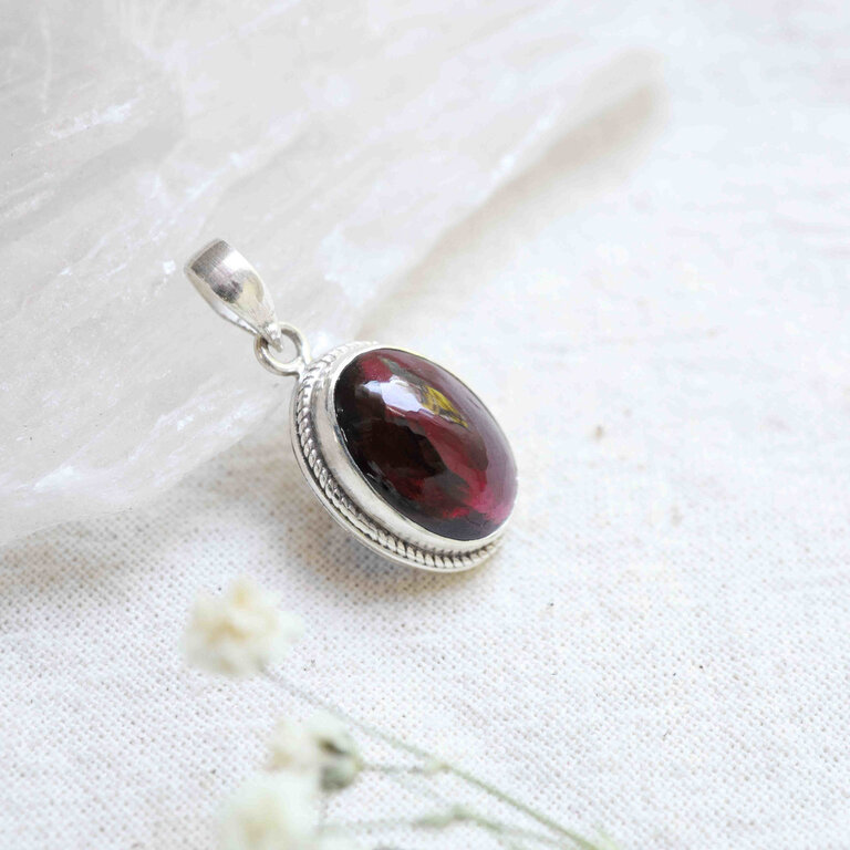 Pendentif Grenat - Ovale