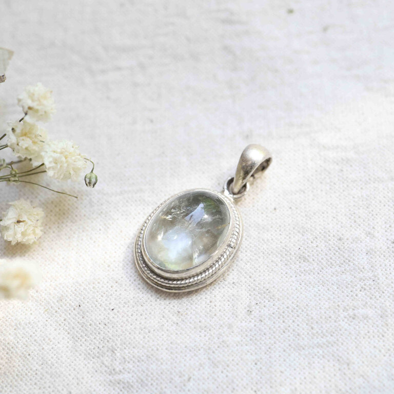 Pendentif Aigue-marine - Hortensia