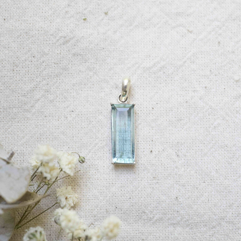 Aquamarine Pendant - Rectangle