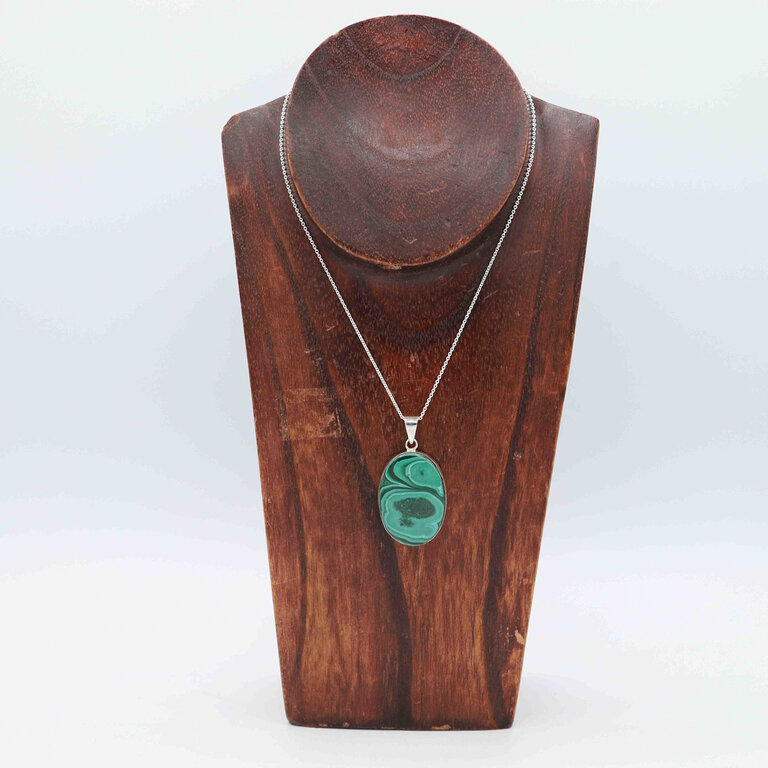 Malachite Pendant - Ovale