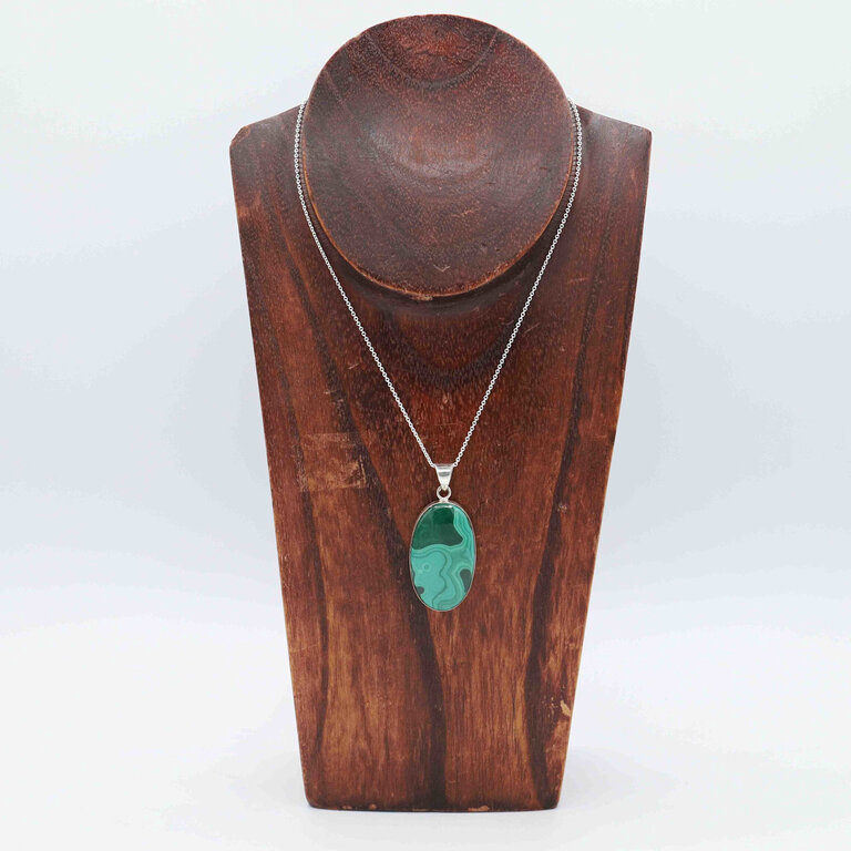 Malachite Pendant - Ovale