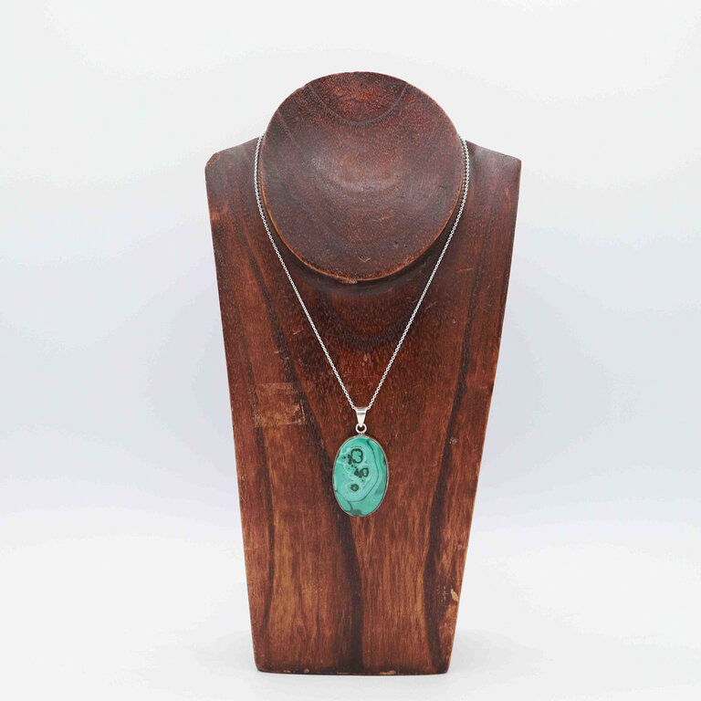 Malachite Pendant - Ovale