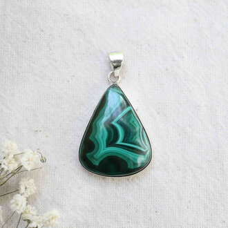 Malachite Pendant - Goutte