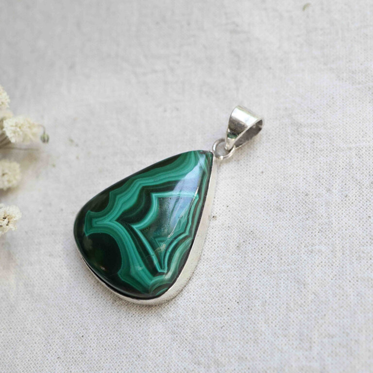 Malachite Pendant - Goutte