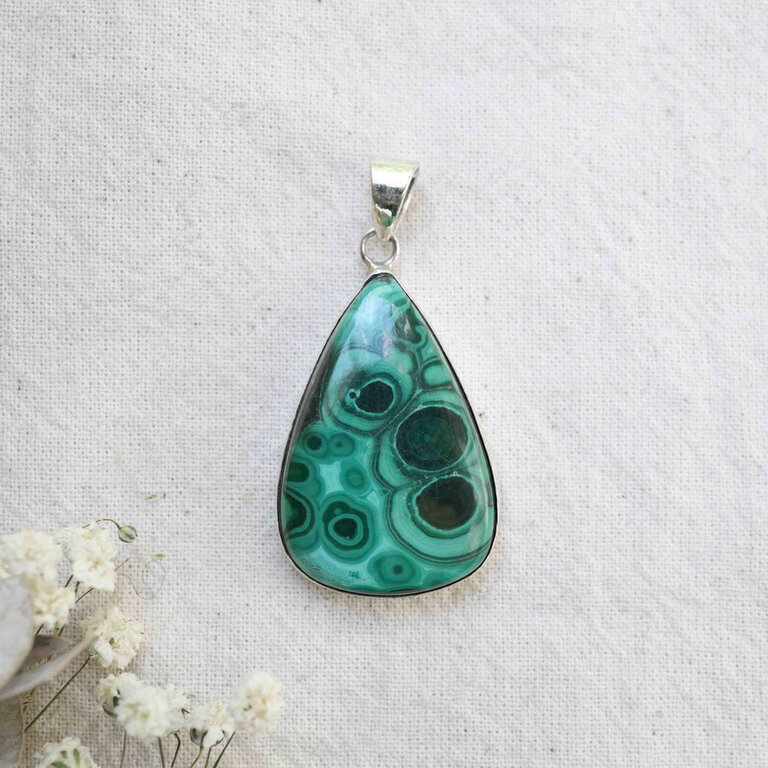 Malachite Pendant - Goutte