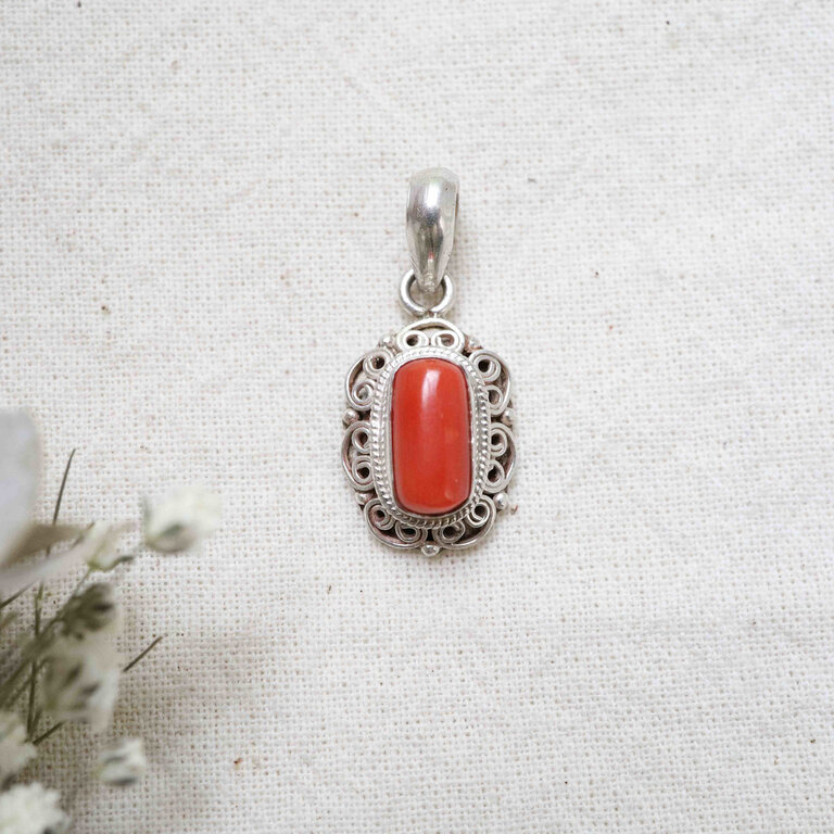 Pendentif Corail - Lotus