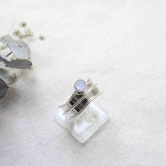 Rainbow moonstone ring - Charme