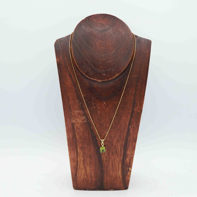 Pendentif Péridot plaqué or - Goutte