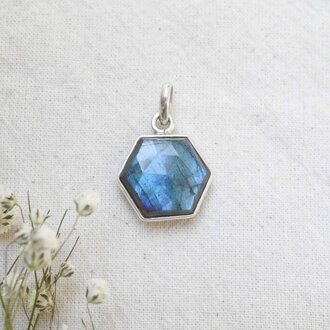 Pendentif Labradorite - Hexagone