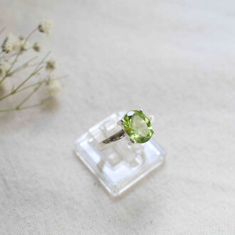 Peridot Ring - Ovale Peridot Ring - Ovale