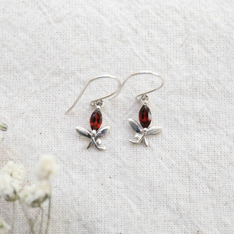 Garnet Earrings - Elva