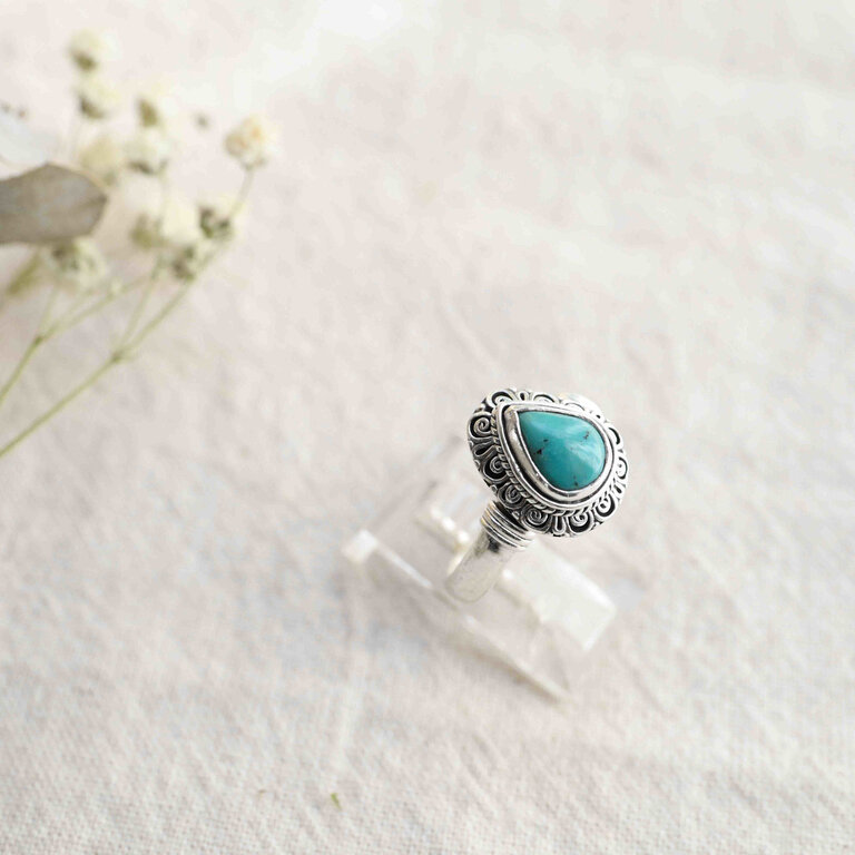 Turquoise Ring - Flora
