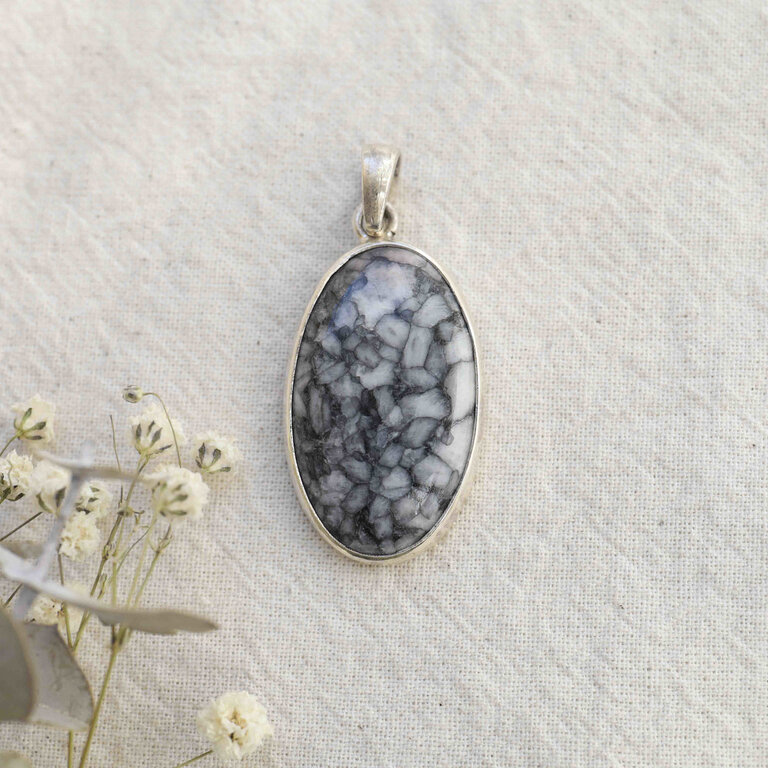 Pendentif Pinolite - Ovale