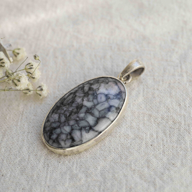 Pendentif Pinolite - Ovale