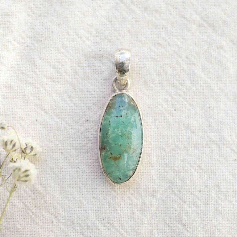 Chrysoprase Pendant - Ovale