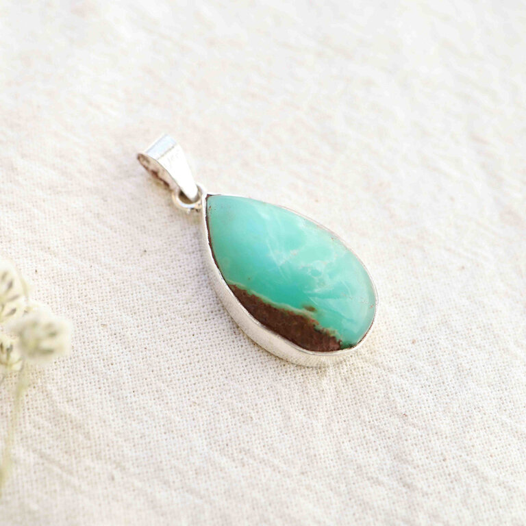 Chrysoprase Pendant - Goutte