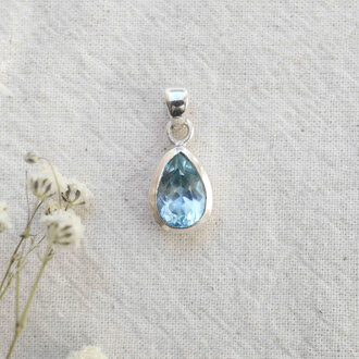 Blue Topaz Pendant - Givre Blue Topaz Pendant - Givre