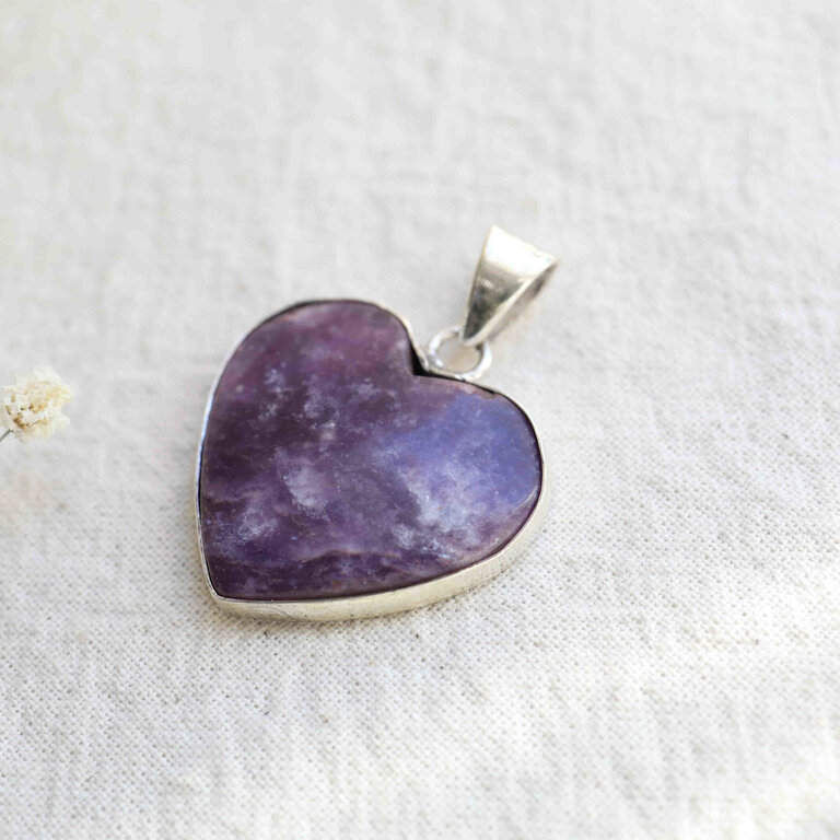 Lepidolite Pendant - Coeur