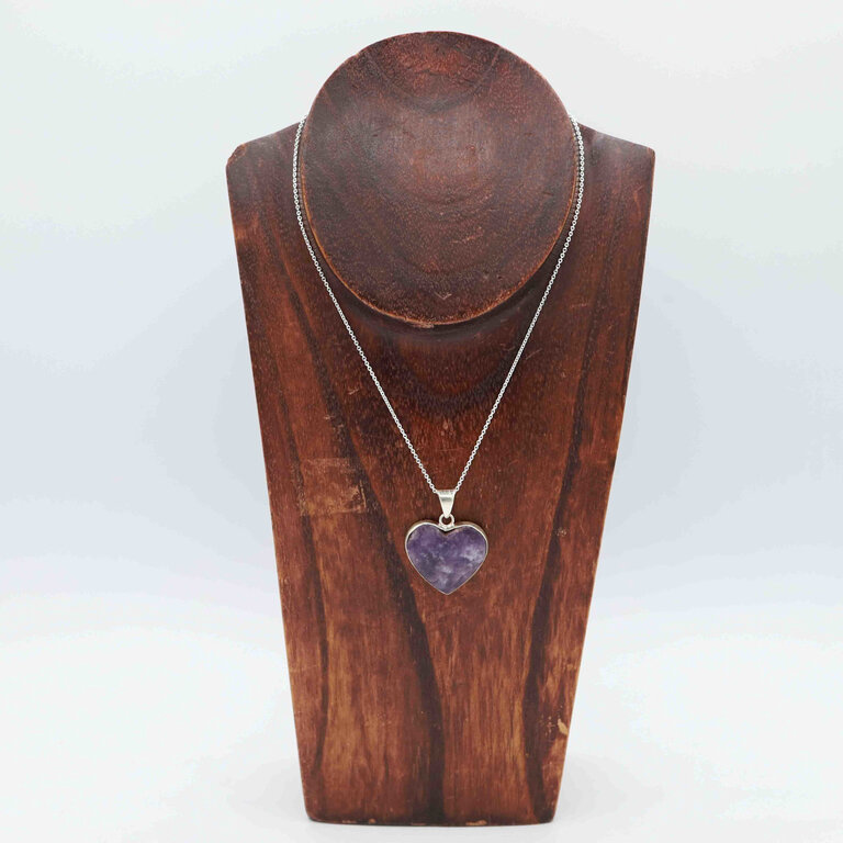 Lepidolite Pendant - Coeur