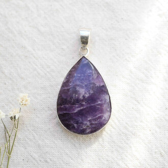 Pendentif Lépidolite - Goutte
