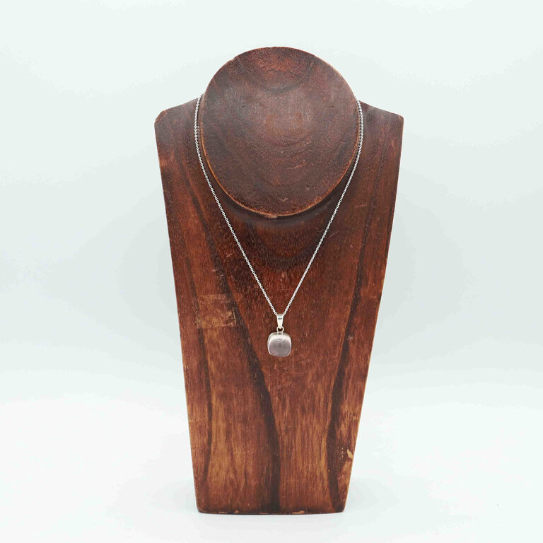 Rose Quartz Pendant - Carré