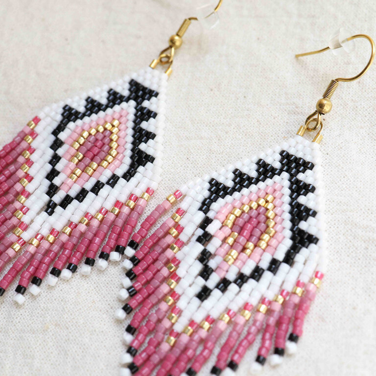 Boucles d'oreilles artisanat autochtone - Vent