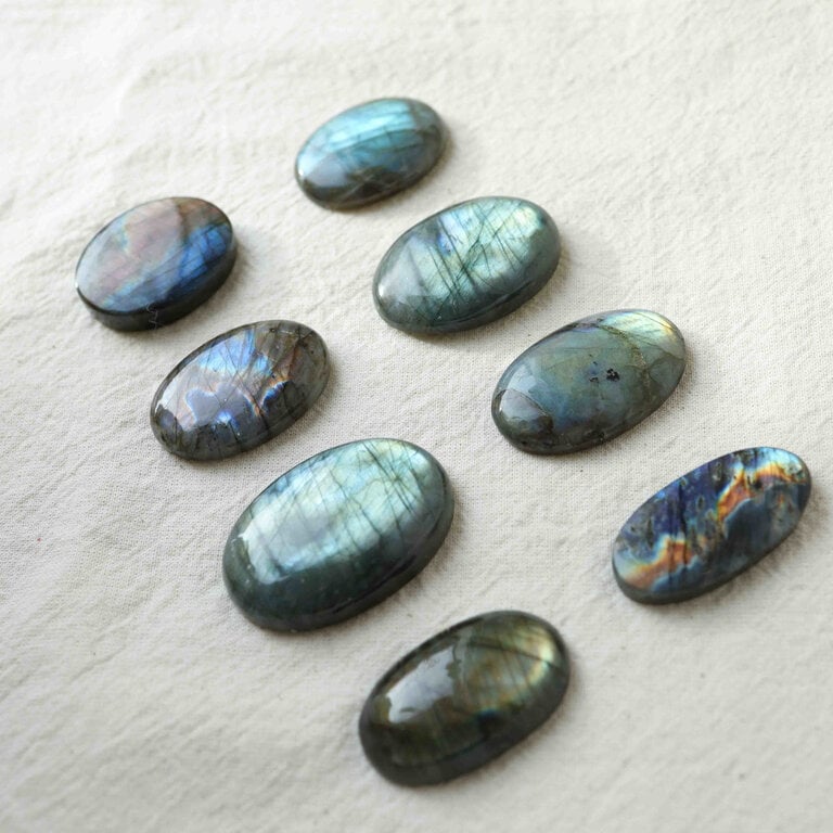 Labradorite mixed colour - Cabochon oval