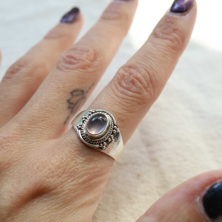 Bague Quartz rose - Solaire