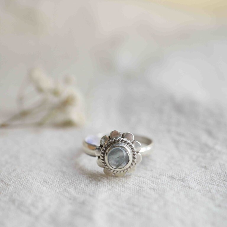Bague Aigue-Marine - Marguerite