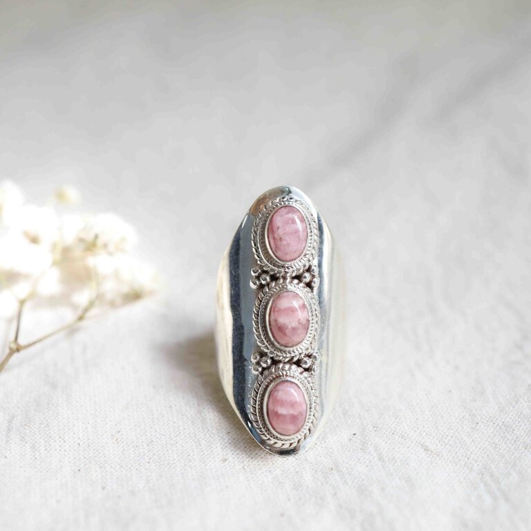 Bague Rhodochrosite - Trois