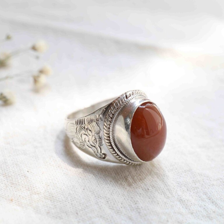 Carnelian Ring - Dragon
