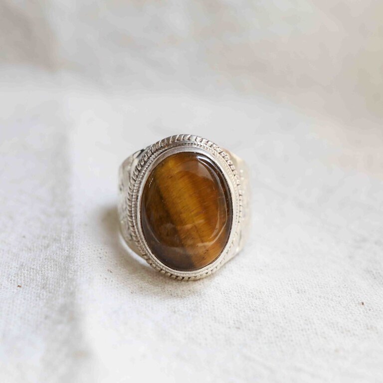 Tiger Eye Ring - Dragon