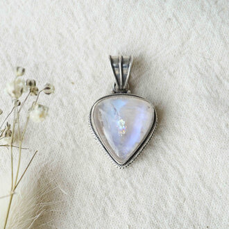Rainbow Moonstone Pendant - Eau