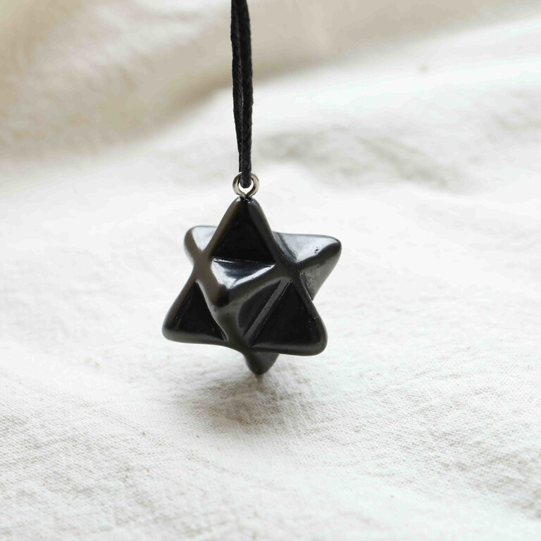 Shungite Pendant - Merkabra 2cm