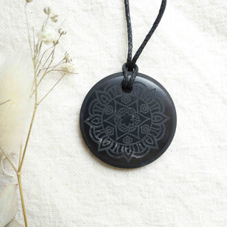 Shungite Pendant - Mandala