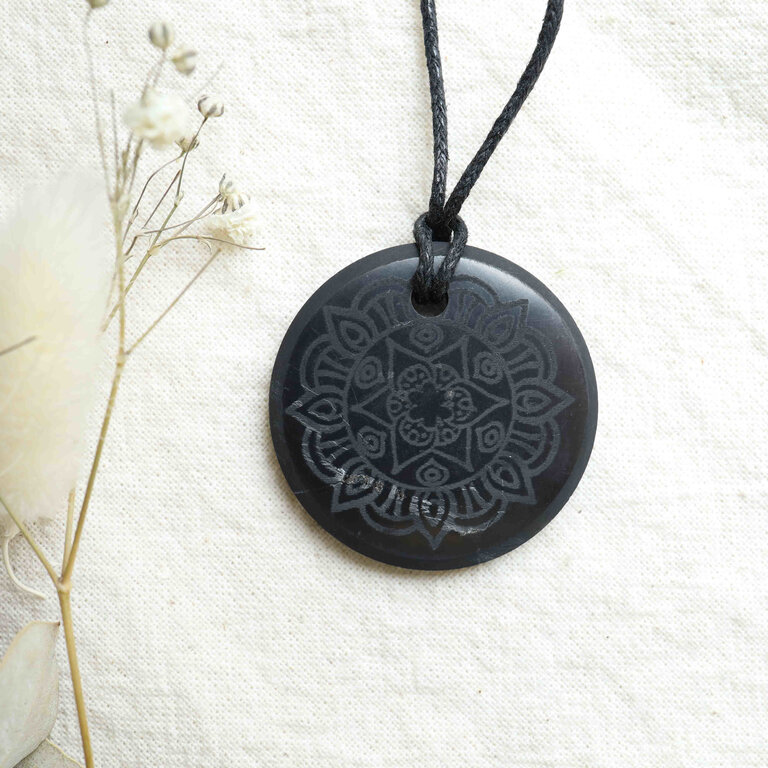 Pendentif Shungite - Mandala