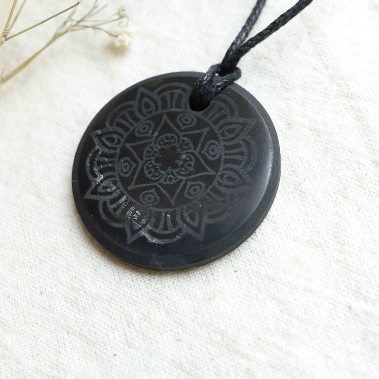 Shungite Pendant - Mandala